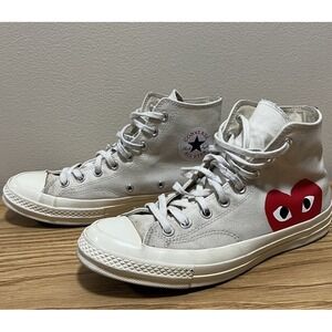 Converse‎ Chuck 70 Hi Comme Des Garçons White Red Men's Size 9 150205C